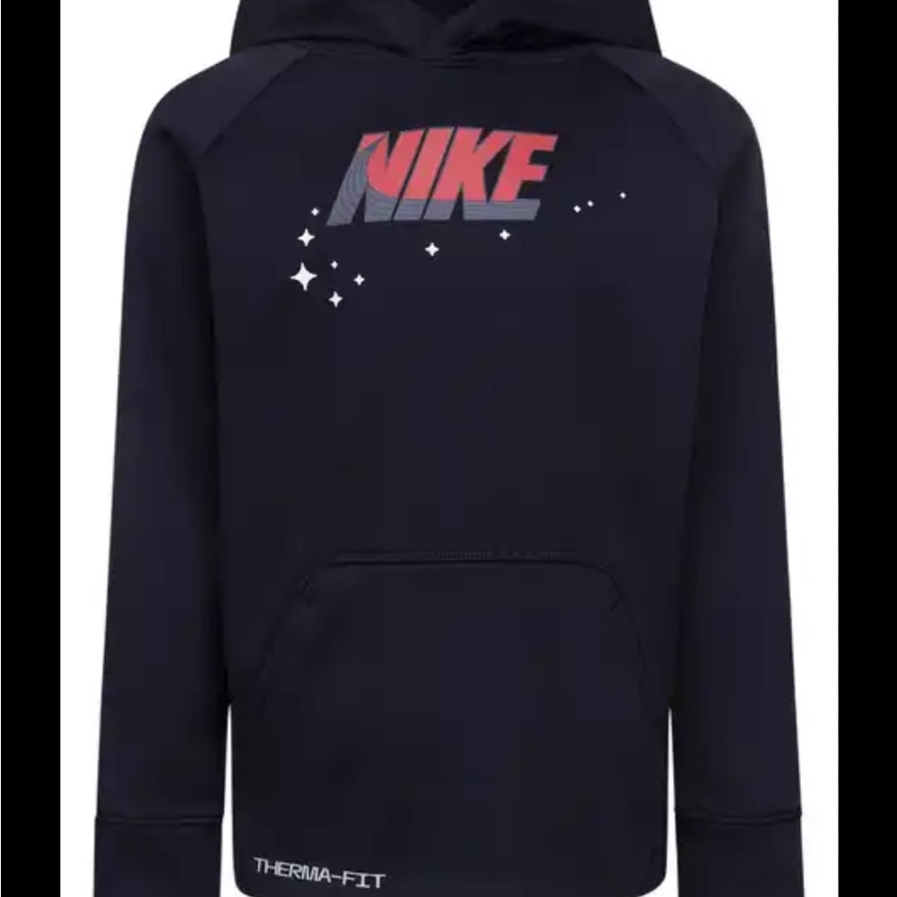 Nike Black Hoodie with Red Logo